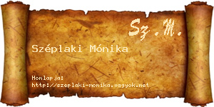 Széplaki Mónika névjegykártya